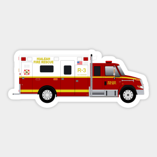 Hialeah Fire Rescue Ambulance Sticker